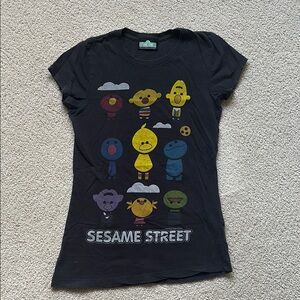 Vintage Sesame Street Black T-Shirt